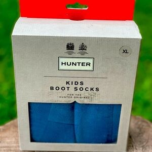 Hunter Original Kids Boot Socks XL NIB Ocean Blue